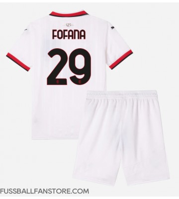 AC Milan Youssouf Fofana #29 Replik Auswärtstrikot Kinder 2024-25 Kurzarm (+ Kurze Hosen)